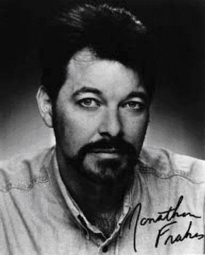 Jonathan Frakes' Autographed B&W Pic